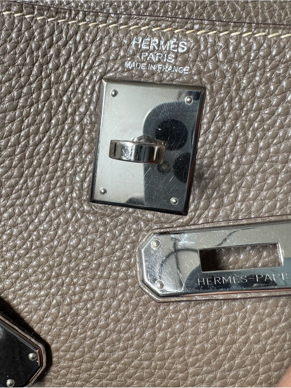 Hermes Kelly 32 Retourne Etoupe Togo in PHW - Picture 12 of 14